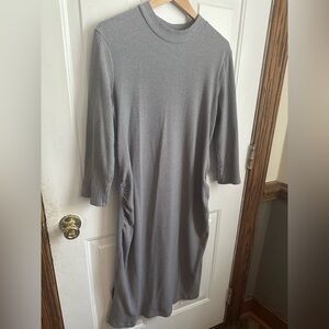 Old Navy Gray Ribbed Knit Dress Maternity XL